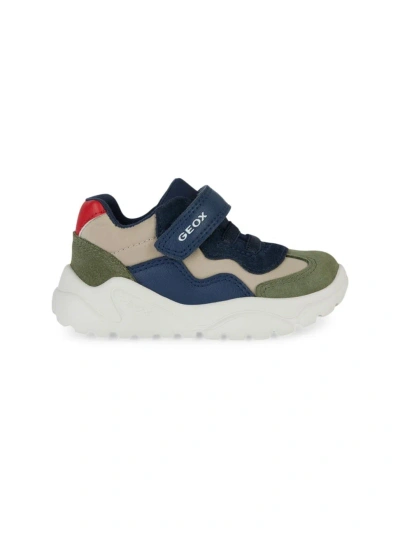 Geox Baby Boy's & Little Girl's Ciufciuf Colourblocked Low-top Trainers In Navy Sage
