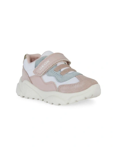 Geox Baby Boy's & Little Girl's Ciufciuf Colorblocked Low-top Sneakers In White Rose