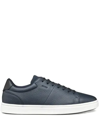 Geox Baltmoore Leather Sneakers In Blue