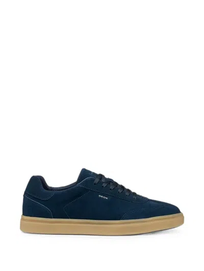 Geox Baltmoore Suede Lace-up Sneakers In Blue