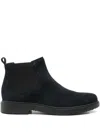 Geox Beatles Leather Boots In Black
