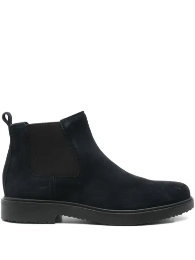 Geox Beatles Leather Boots In Black