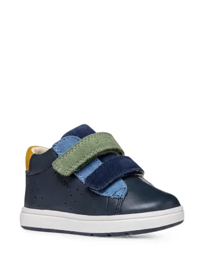 Geox Kids' Biglia Strap-detail Sneakers In Blue
