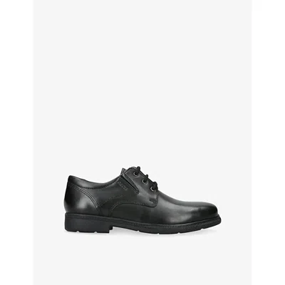 Geox Black Kids' Federico Leather School Shoes Eur 37 / 4 Uk