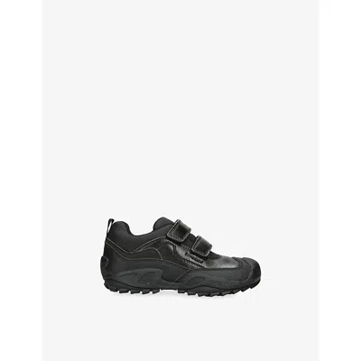 Geox Black Kids' New Savage Boys Leather School Shoes Eur 31 / 12.5 Uk