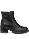 Geox Block-heel Ankle Boots In Black
