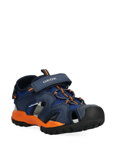 Geox Kids' Borealis Touch-strap Sandals In Blue