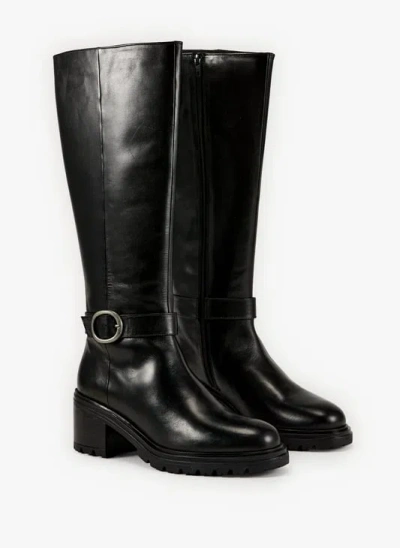 Geox Bottes Damiana En Cuir In Black
