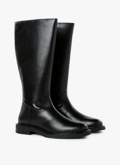 Geox Bottes Serilda En Cuir In Black