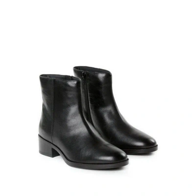 Geox Bottines Camexia En Cuir In Black
