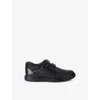 Geox Xunday Leather Trainers 4-8 Years In Black