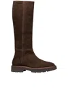 Geox Norize Suede Knee-high Boots In Brown