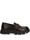 Geox Buckle-detail Chunky Loafers In Black