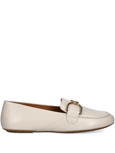 Geox Buckle-detail Loafers In White