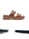 Geox Buckle-detail Platform Sandals In Brown