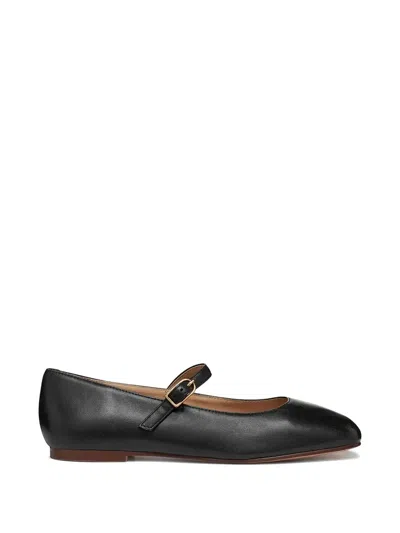 Geox Buckle-strap Ballet Flats In Black