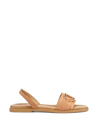 Geox Buckle-detail Slingback Sandals In Brown