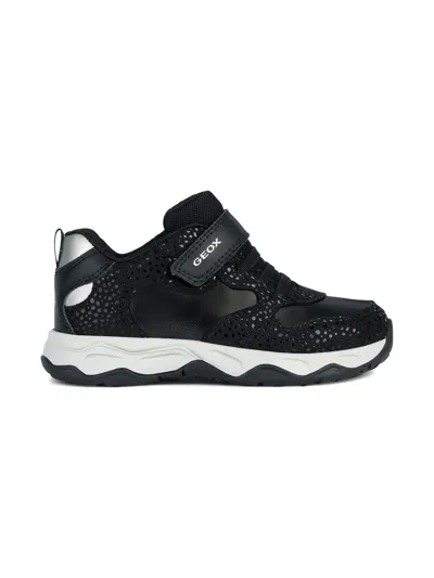 Geox Kids' Calco Sport Sneakers In Black