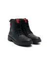 Geox Casey Combat Boots In Black