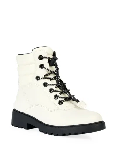 Geox Kids' Casey Quilted Boots In Neutrals