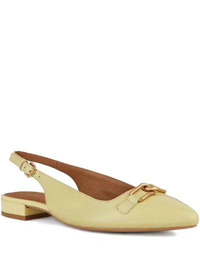 Geox Charyssa Slingback Flat Pumps In Yellow