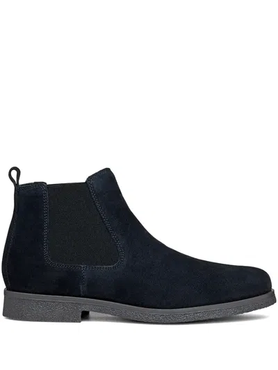 Geox Claudio Suede Pull-tab Boots In Blue