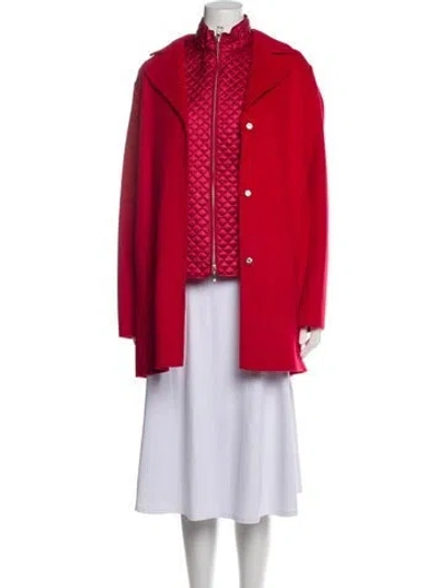 Pre-owned Geox Colorblock Pattern Coat In Red