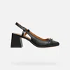 Geox Woman Pumps Black Size 6.5 Leather