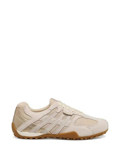 Geox Cutout Panelled Sneakers In Neutral