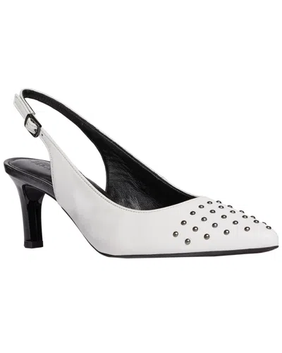 Geox D Bibbiana Leather Pump In White