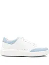 Geox Dalyla Leather Low-top Sneakers In Weiss
