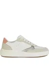 Geox Dalyla Leather Panelled Sneakers In Gray