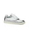 Geox Debossed-logo Sneakers In Gray