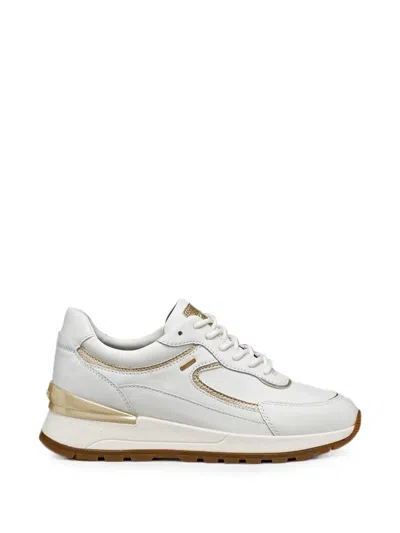 Geox Desya Abx Sneakers Mit Metallic-besatz In White
