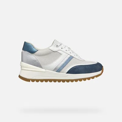 Geox Desya Woman Off White/silver In Off White,silver