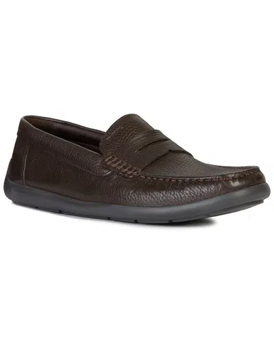 Geox Devan Leather Moccasin In Brown