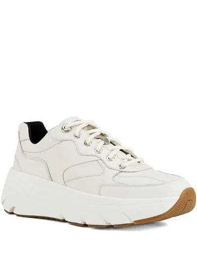 Geox Diamanta Lace-up Chunky Sneakers In White