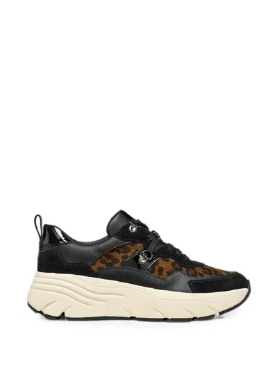 Geox Diamanta Sneakers Mit Leopardenprint In Black