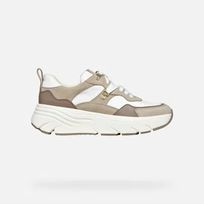 Geox Diamanta Woman White/sand In White,sand