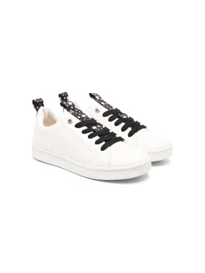Geox Kids' Dj Rock Lace-up Sneakers In White