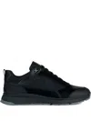 Geox Dolomia Abx Leather Panel Sport Shoe In Black