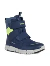 Geox Double-strap Padded Boots In Blue