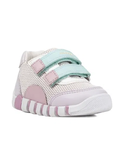Geox Babies' Double-strap Sneakers In Pink