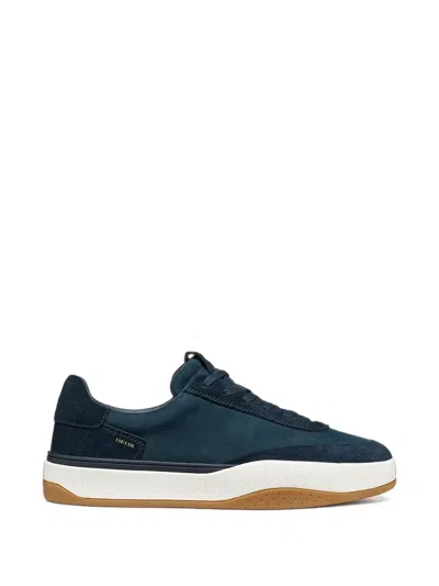 Geox Dynamia Suede Panelled Sneakers In Blue