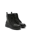 Geox Eclair Lace-up Ankle Boots In Black