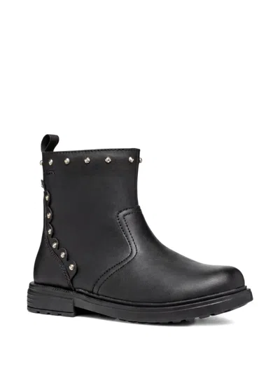 Geox Kids' Eclair Studded Boots In Black