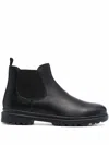 Geox Elasticated Side-panel Boots In Black