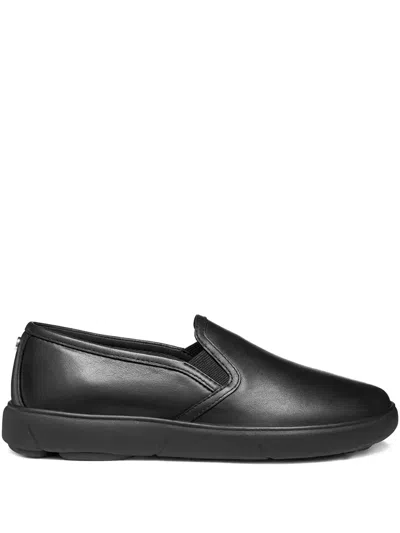 Geox Elasticated Slip-on Sneakers In Black