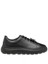 Geox Embellished Platform Sneakers In Black