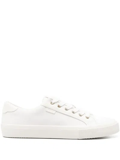 Geox Emmeleny Leisure Lace-up Flat Sneakers In White